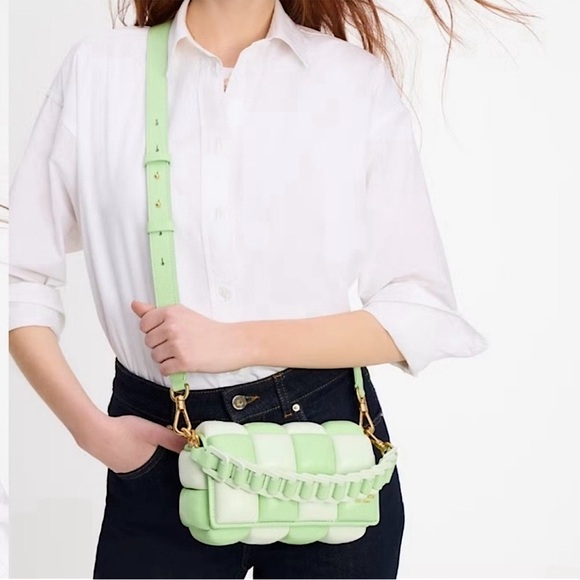 Kate Spade Boxxy Colorblocked East-west Crossbody In Serene Green - Picture 7 of 8